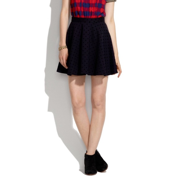 Madewell Dresses & Skirts - Madewell Black Velvetdot Skirt